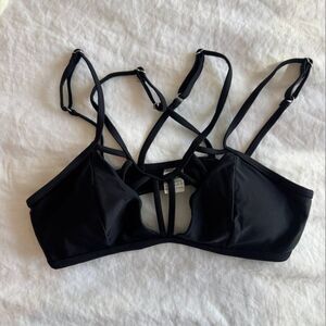 black strapy bikini top small